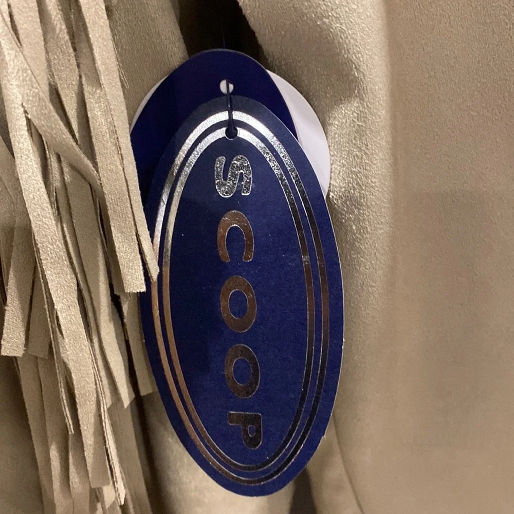 SCOOP VEGAN NWT FRINGE SHORT JACKET